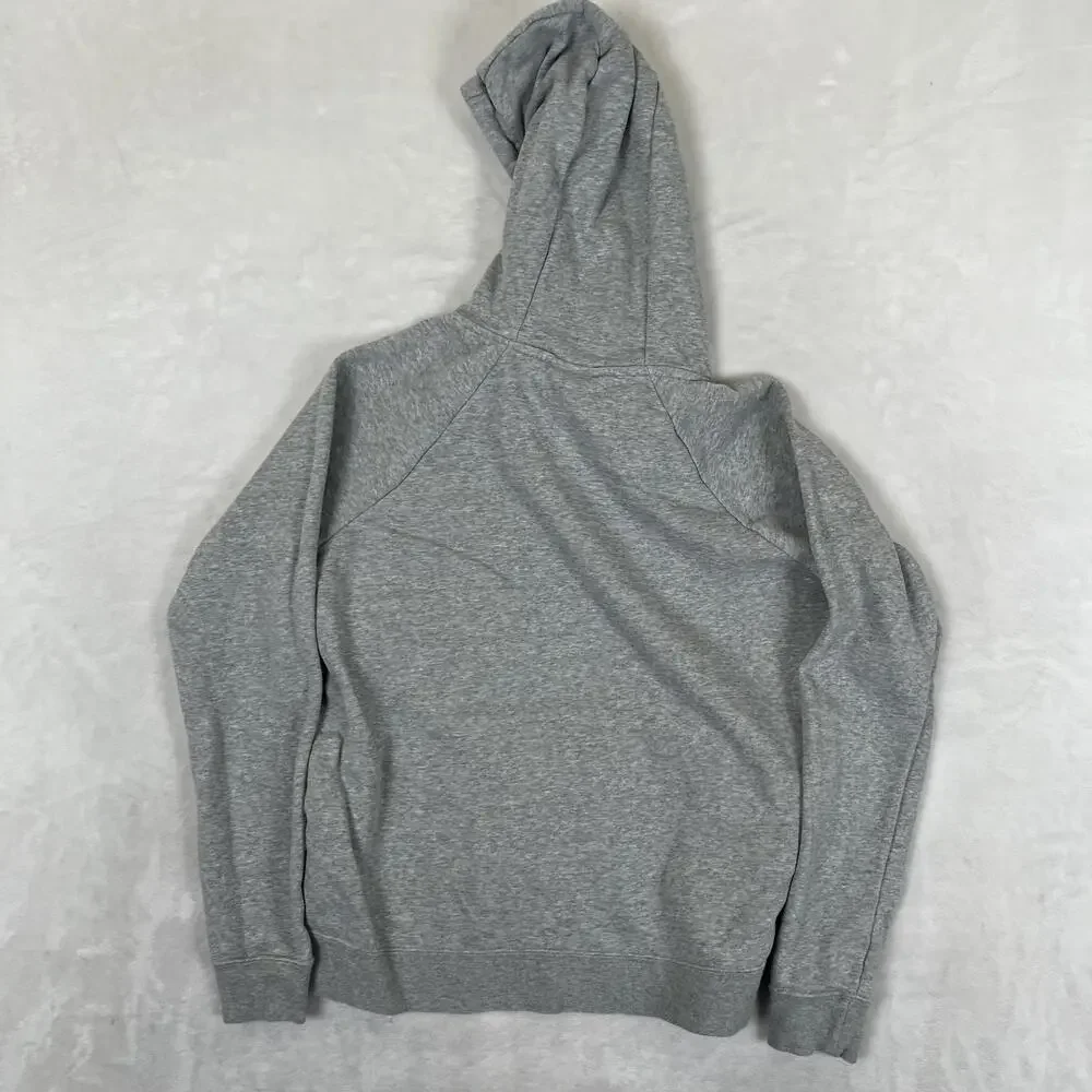 Nike Hoodie Womens Medium Gray Fleece Pullover Cowl Sweatshirt Small Swoosh